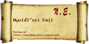 Nyulászi Emil névjegykártya